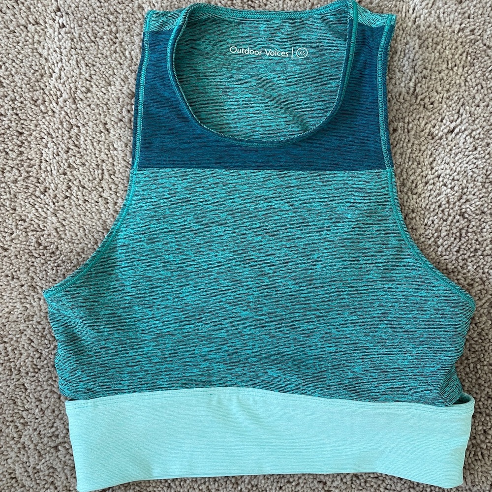 Outdoor Voices Teal Crop Top | Size XS